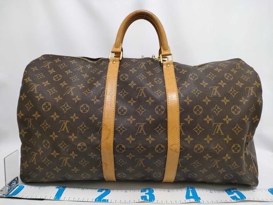 LOUIS VUITTON Monogram Keepall 55 M41424 FL0949 Name Tag Boston Bag