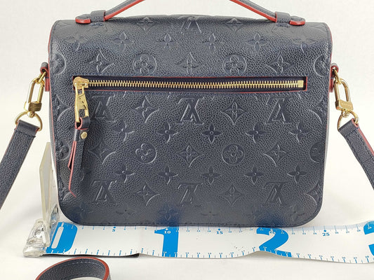 LOUIS VUITTON Monogram Empreinte Louis Vuitton Pochette Metis MM Monogram Empreinte Shoulder Bag