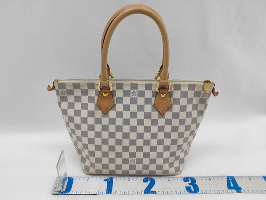 LOUIS VUITTON Damier Azur Louis Vuitton Saleya PM Damier Azur Tote Bag