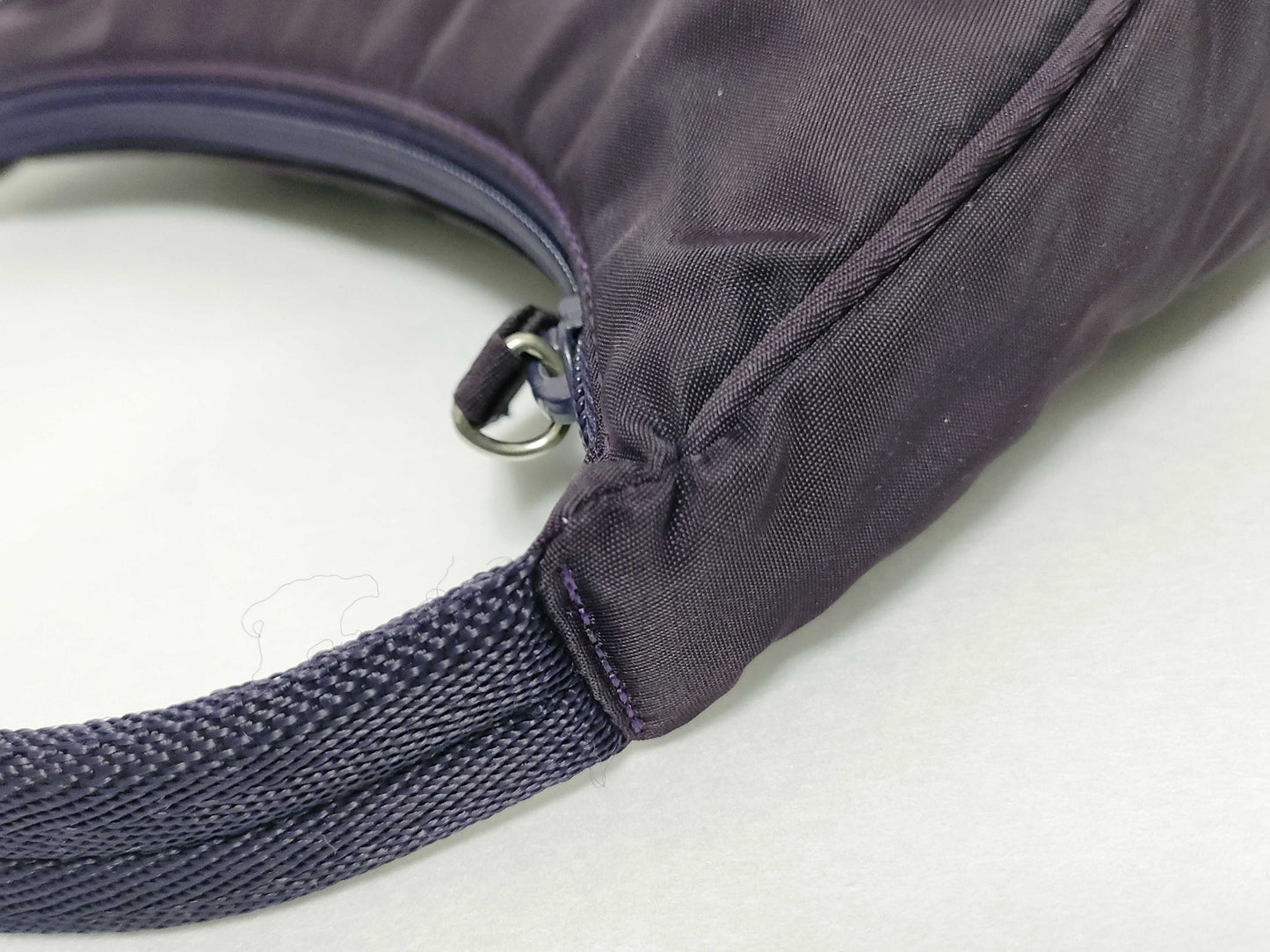 PRADA Nylon PRADA Purple Accessory Pouch One-Shoulder Bag with Triangle Logo PRADA Shoulder Bag