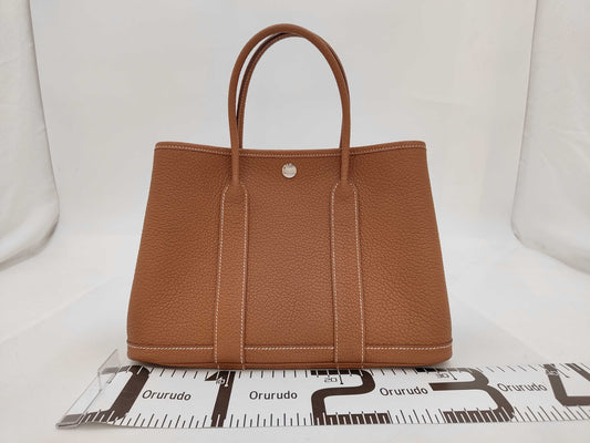 HERMES Garden Party TPM Negonda Gold Y Stamp Tote Bag
