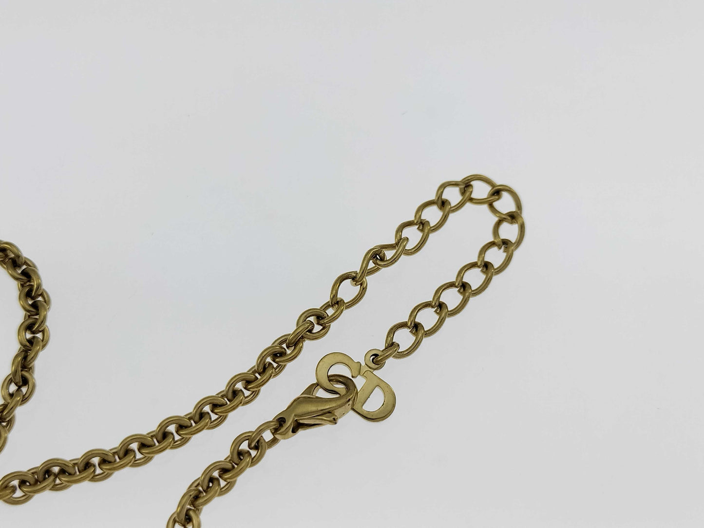 Dior logo charm necklace