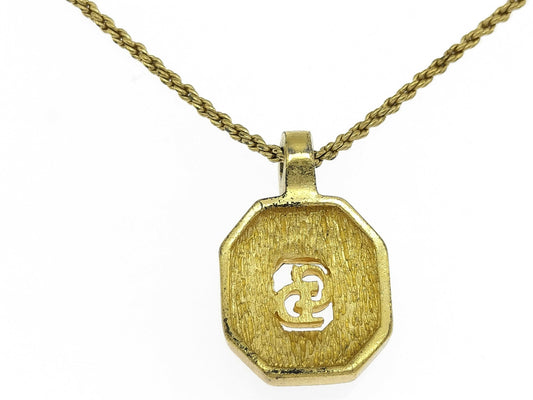 Dior logo rhinestone necklace