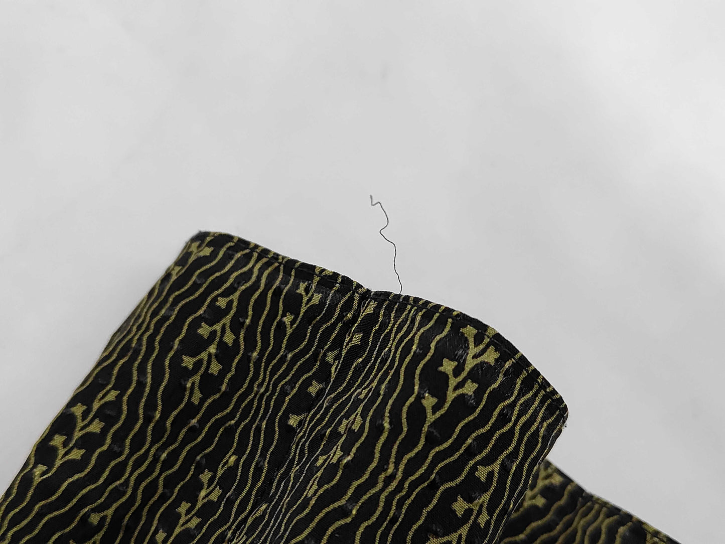 FENDI Shoulder Pad All-Over Print Silk Dress FDA578 Green Size 40 Dress