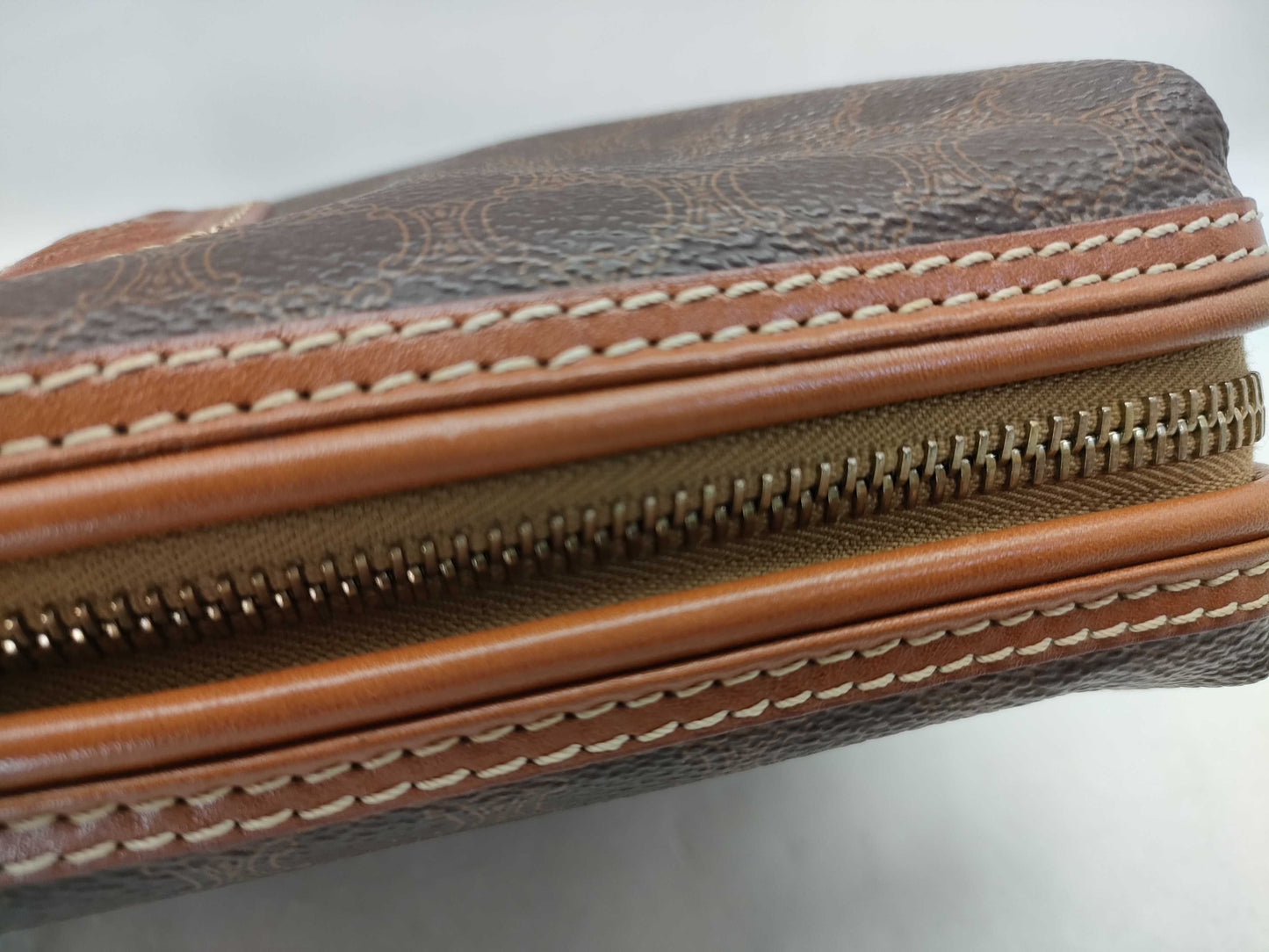 CELINE Macadam PVC Pouch MC98/1 Brown