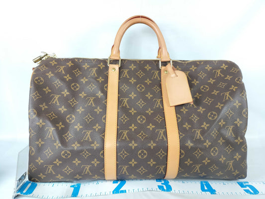 LOUIS VUITTON Monogram LV Keepall Boston Bag