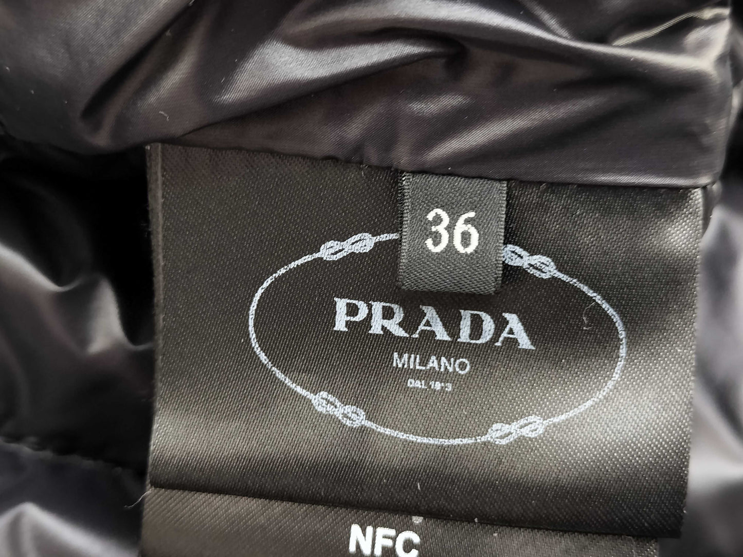 PRADA Prada Zip Blouson, Nylon, Black, Size 36, RN98399/CA34767 Jacket