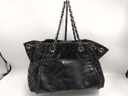 CHANEL Coco Mark Chain Shoulder Bag with Seal 14165678 Patent Leather Black Shoulder Bag