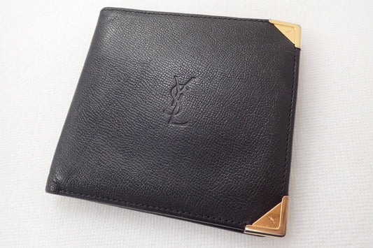 Yves Saint Laurent YSL Leather Bifold Wallet