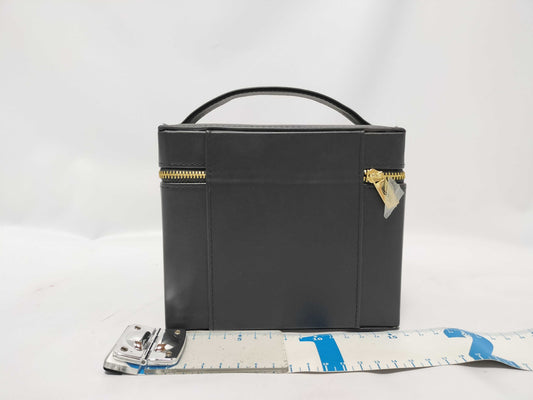 Yves Saint Laurent Vanity Pouch, Black Leather, Box Included