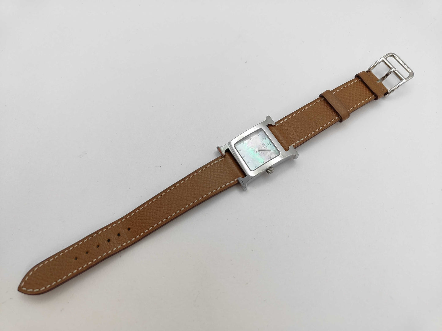 HERMES HH1.210 2049693 Pink Shell Dial Quartz Women's Watch