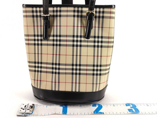 BURBERRY Nova Check Black Tote Bag