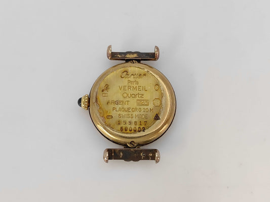 Cartier Must Colisee Vermeil 155817 590002, after-market diamond, undamaged, in good condition, women's watch