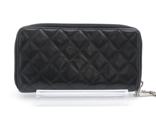 CHANEL Cambon Matelasse Coco Mark Wallet