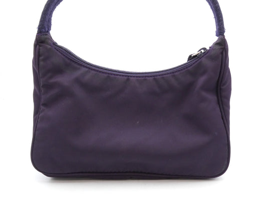 PRADA logo plate nylon handbag