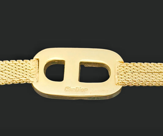 Dior Christian Dior Gold Logo Bracelet, 6.3g