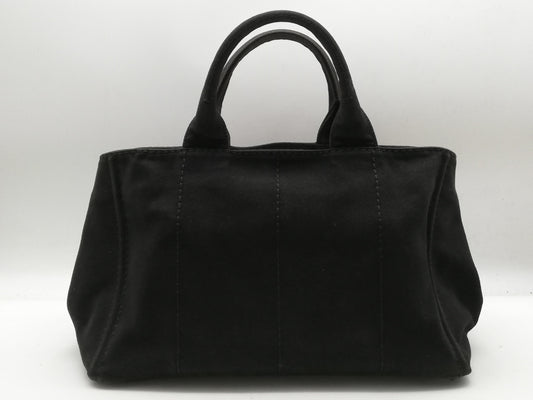 PRADA Canapa Tote M Black Tote Bag