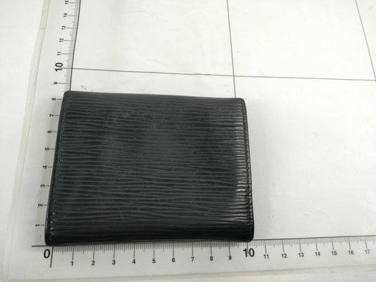 LOUIS VUITTON Epi Card Case, Black, Card Case, Pass Case, Business Card Case