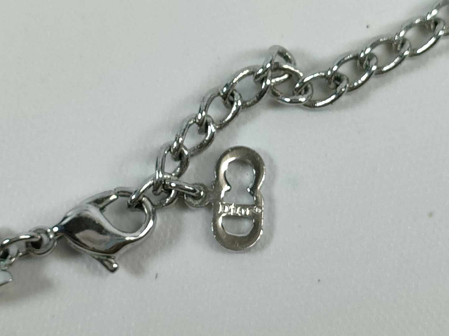 Dior Dior logo plate necklace