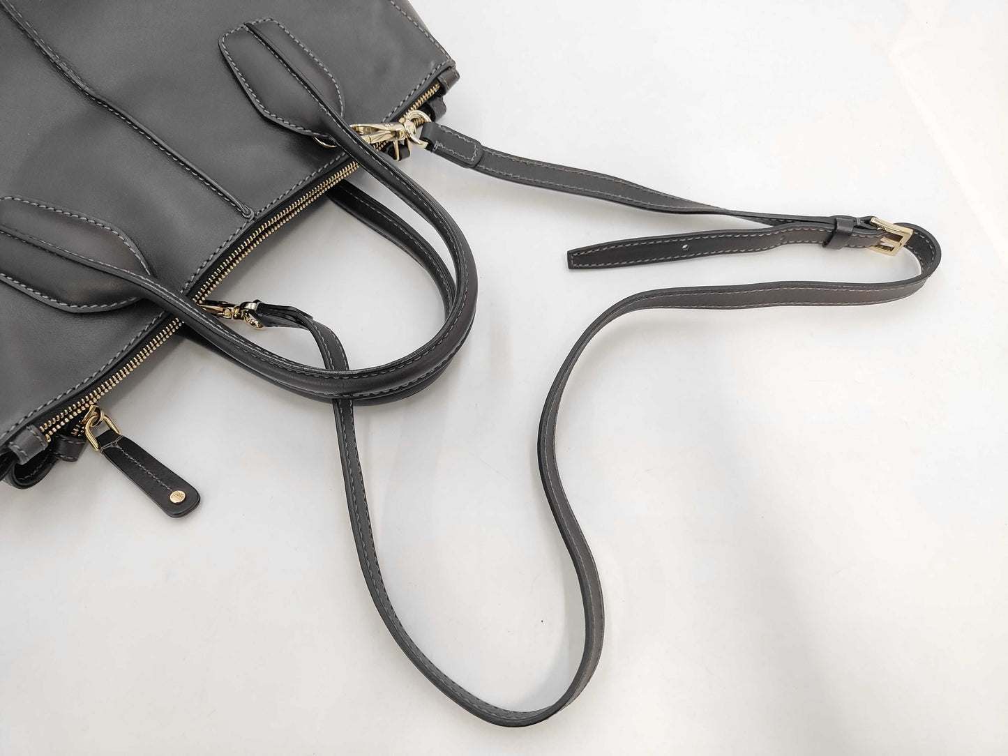 TODS Leather D-Styling D-Bag 2-Way Handbag Black