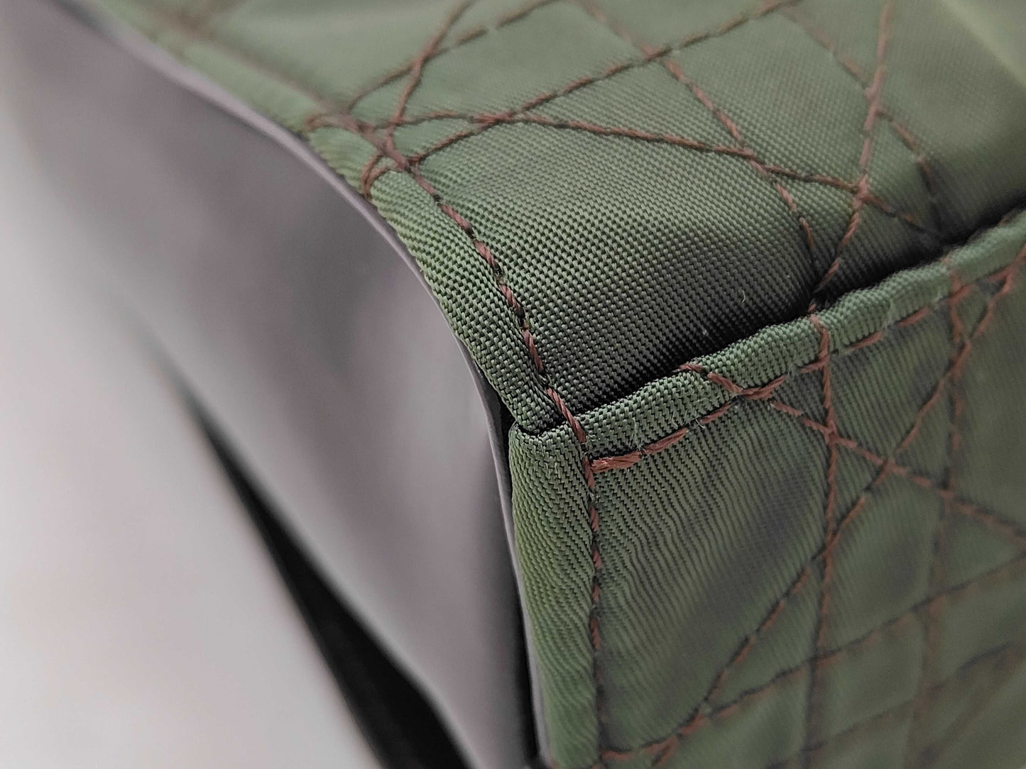 Dior Cannage Nylon Khaki Tote Bag