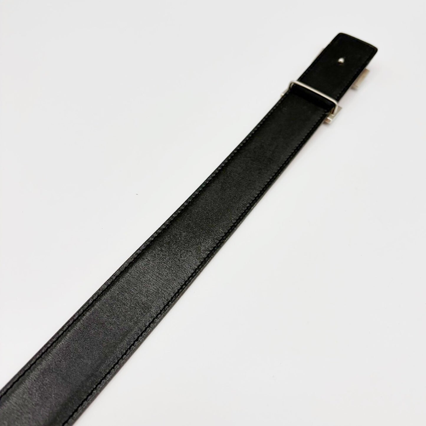 HERMES Constance 85 H Storie Leather Belt, Engraved Size M