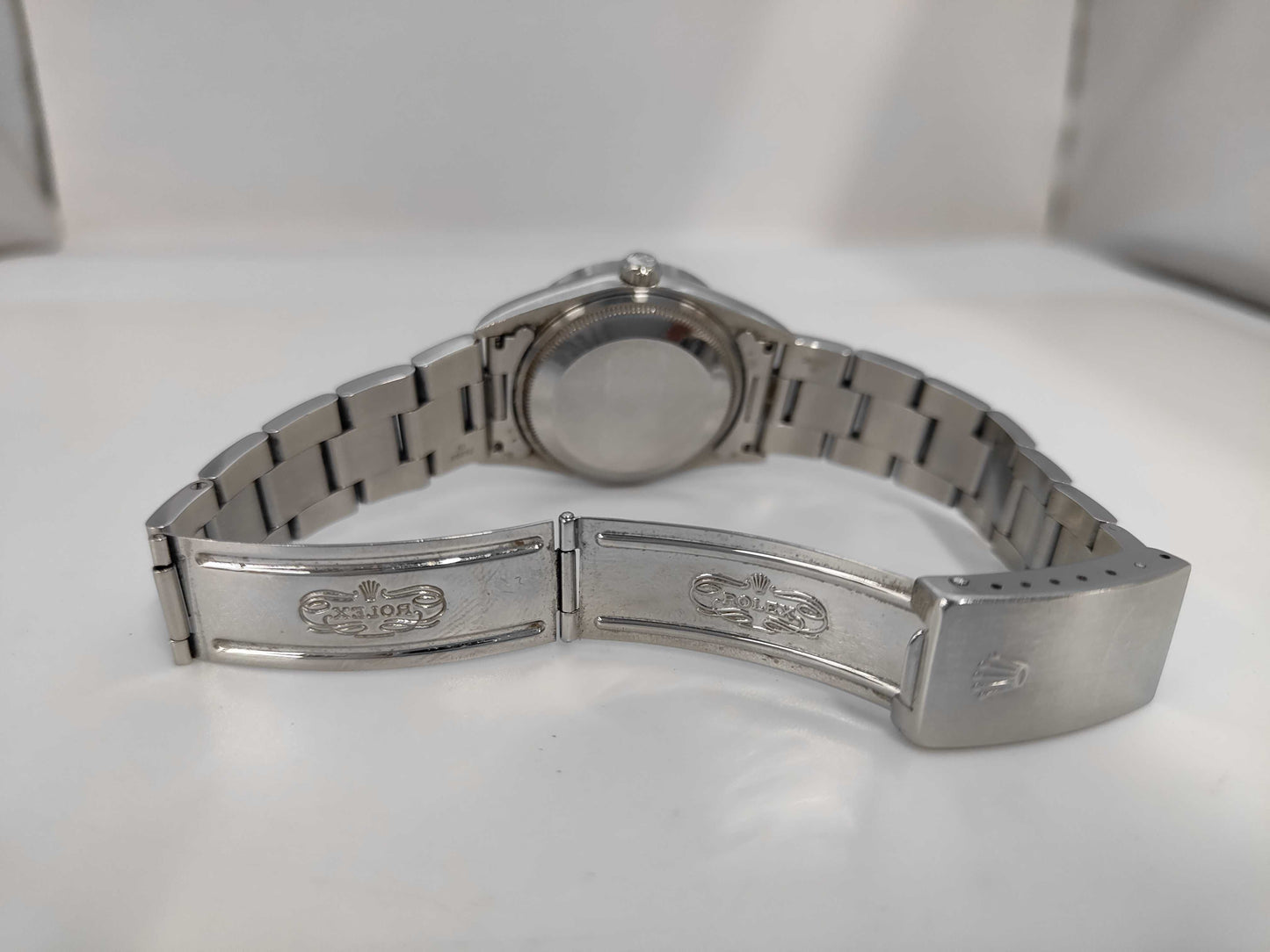 ROLEX 15210 W219439 Black Dial Oyster Bracelet Boys' Watch