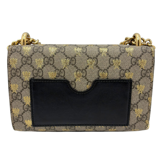 GUCCI GG Supreme Padlock Chain Shoulder Bag