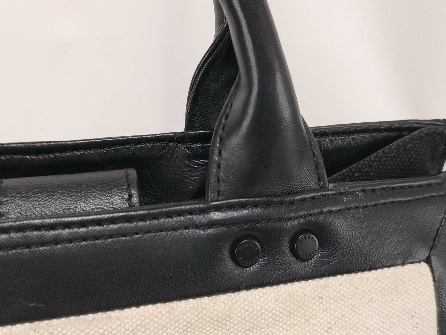 DIESEL Mixed Material Tote Bag