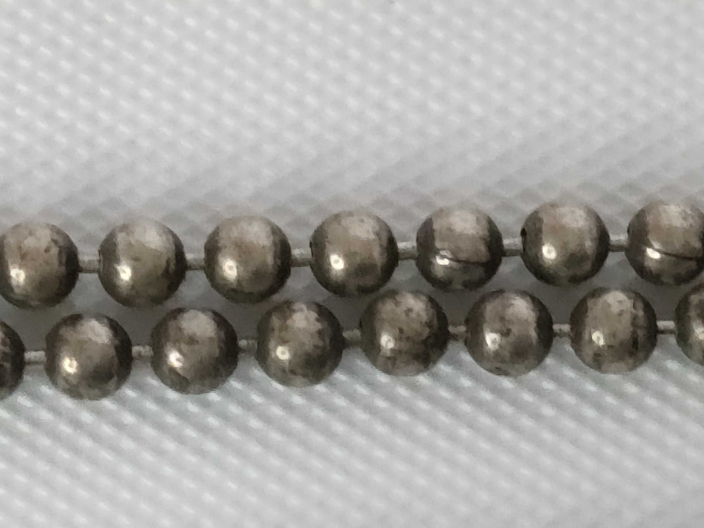 GUCCI Silver Plated Double Ball Chain Necklace Necklace