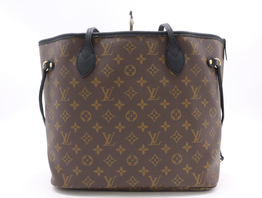 LOUIS VUITTON M11946 Damier Neverfull Inside-Out MM Noir Tote Bag, RFID Verified