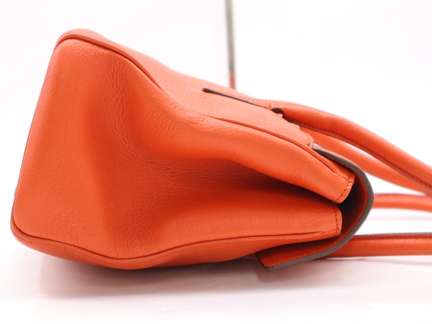 Salvatore Ferragamo AB-21 3387 Leather Handbag, Orange, with GD Hardware