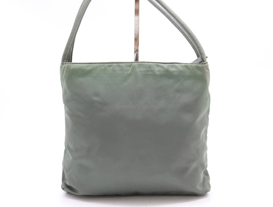 PRADA Nylon Triangle Logo Handbag Olive Green