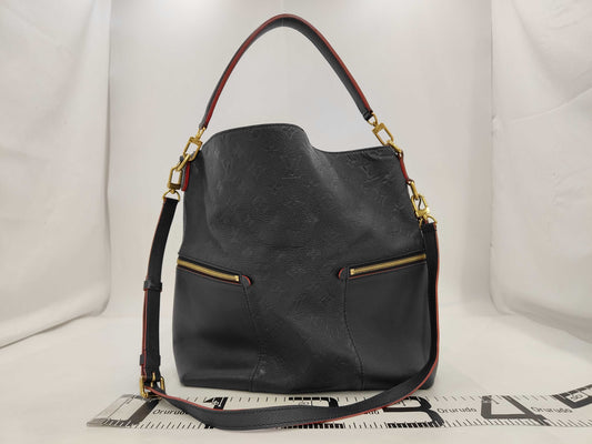 LOUIS VUITTON M44012 Monogram Empreinte Mary Marine Rouge Shoulder Bag with 2 Shoulder Straps