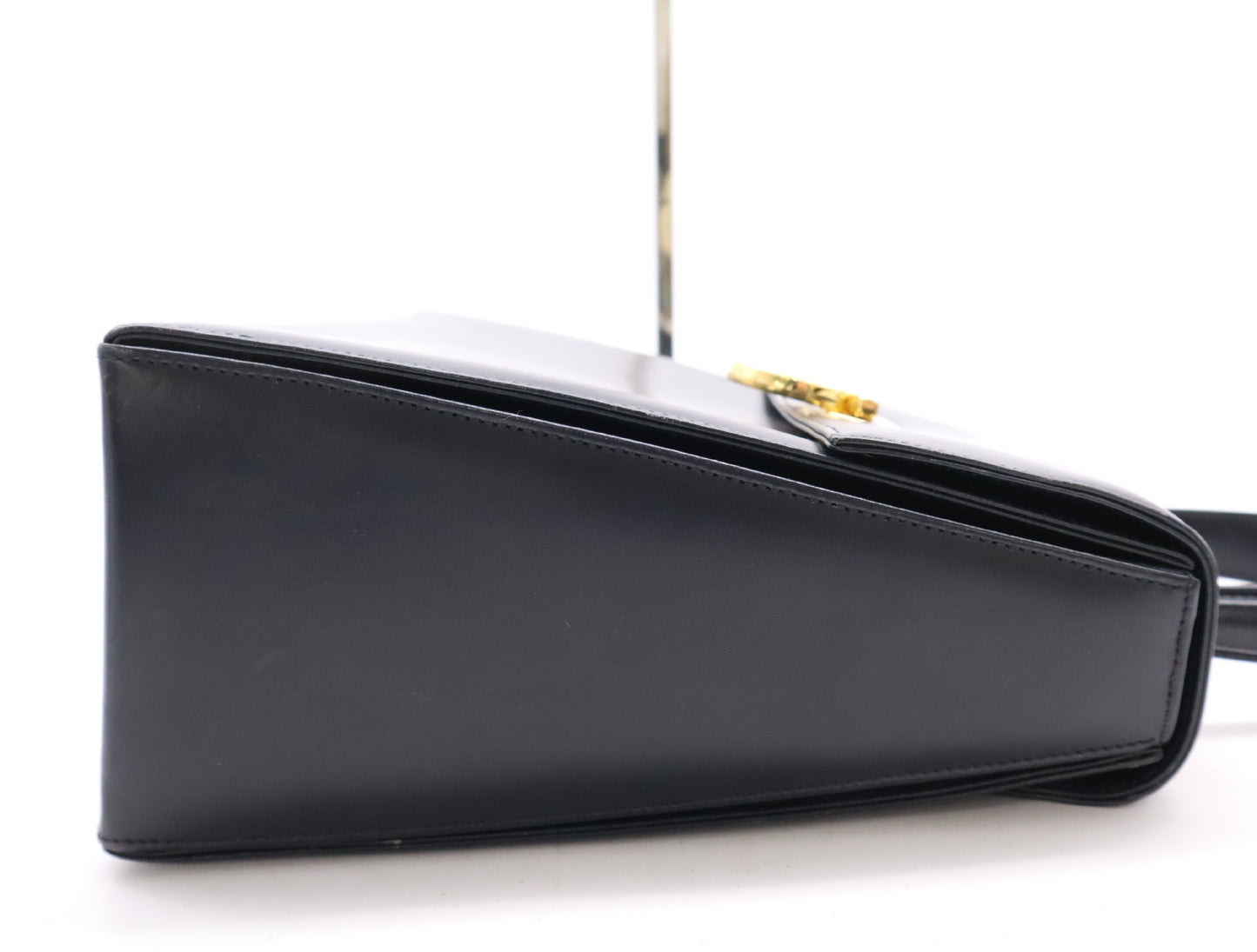 Salvatore Ferragamo Leather Gancini 2-way Shoulder Bag in Black with GD Hardware