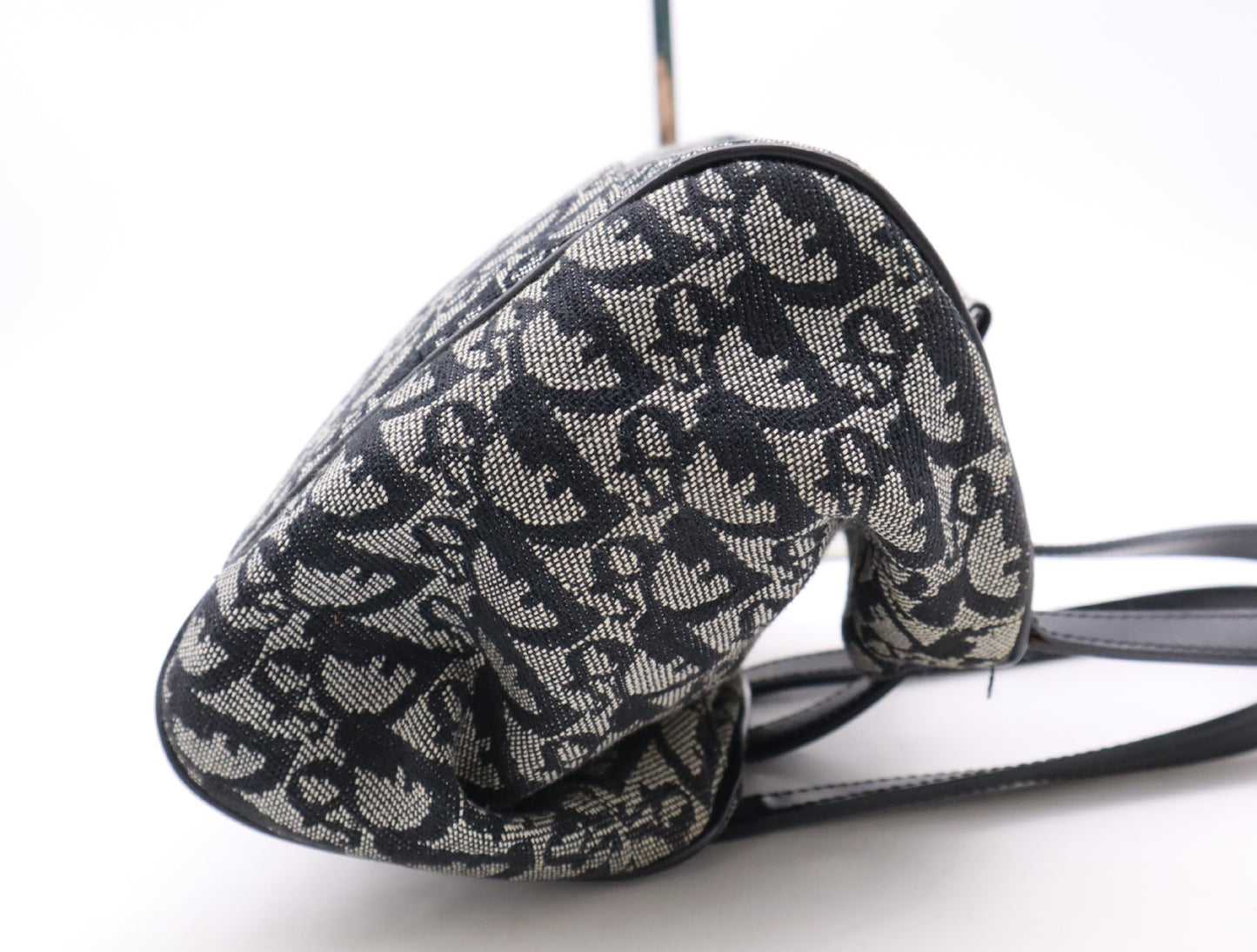 Dior Canvas and Leather Trotter Mini Handbag with Silver Hardware