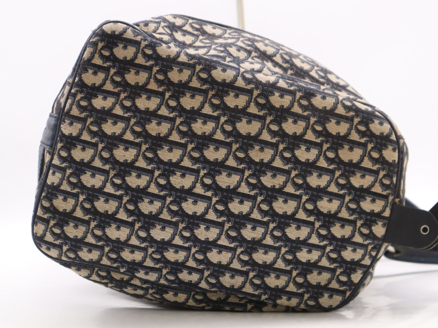 Dior Canvas Trotter Boston Bag Blue Beige Boston Bag