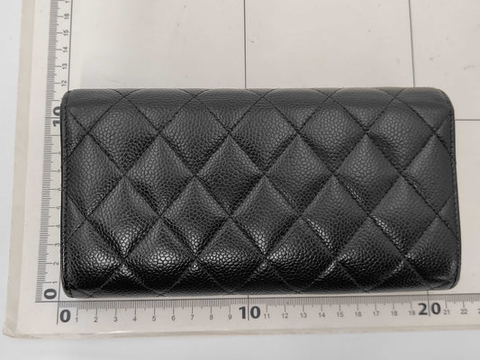 CHANEL Caviar Leather Matelasse Long Wallet, 25 Series