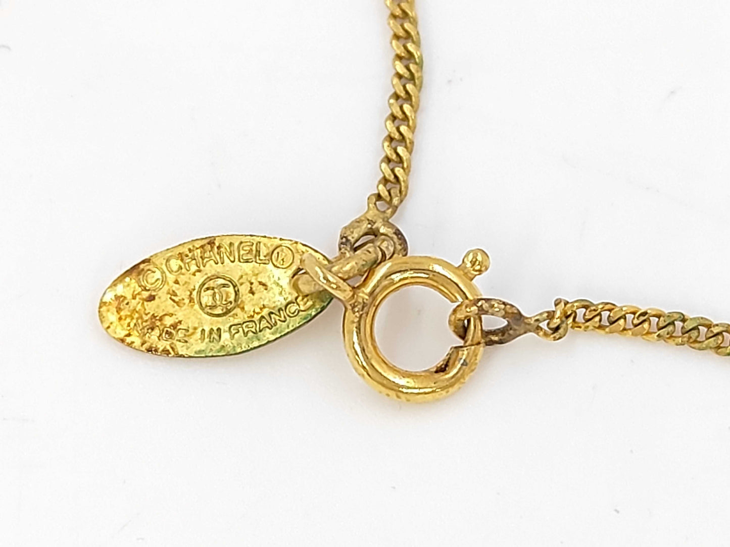 CHANEL Coco Mark Gold Necklace