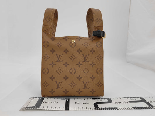 LOUIS VUITTON Atlantis BB Monobank Reverse Brown Unused Shoulder Bag