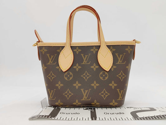 LOUIS VUITTON Neverfull BB 2-Way Bag, Women's, PVC Leather, Brown, with Pouch, Shoulder Bag