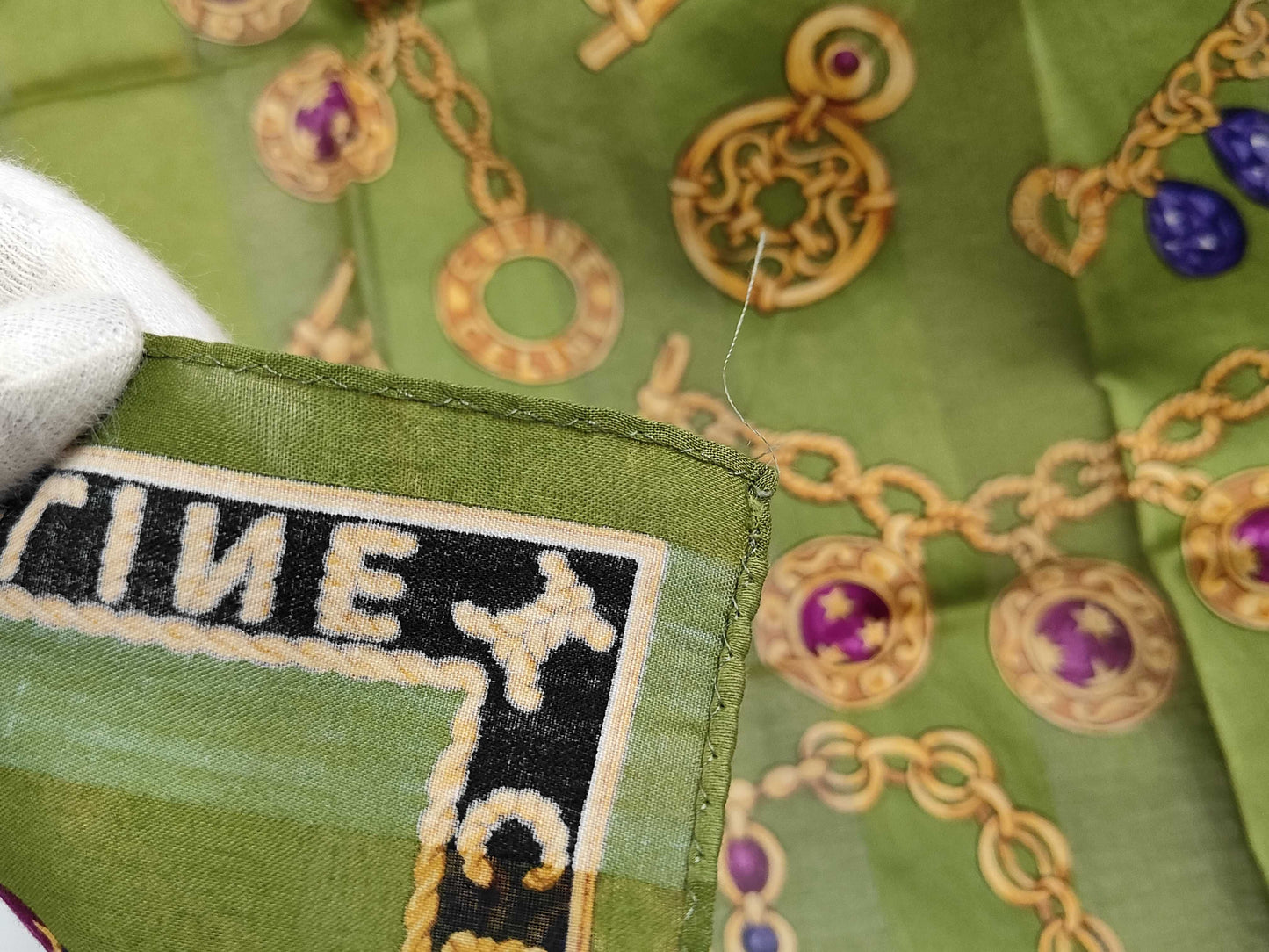 CELINE Logo Chain Pattern Handkerchief and Other Accessories