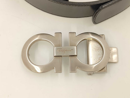 Salvatore Ferragamo Gancini Leather Belt