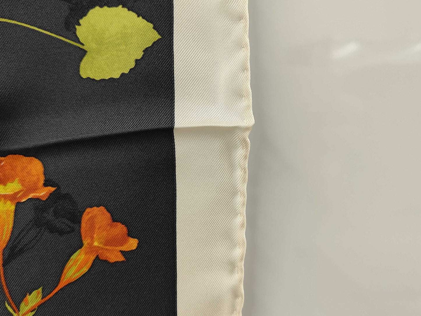 Salvatore Ferragamo logo floral silk scarf