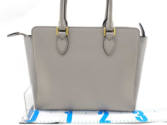 PRADA Saffiano Soft Calf Leather Gray 2-Way Shoulder Bag