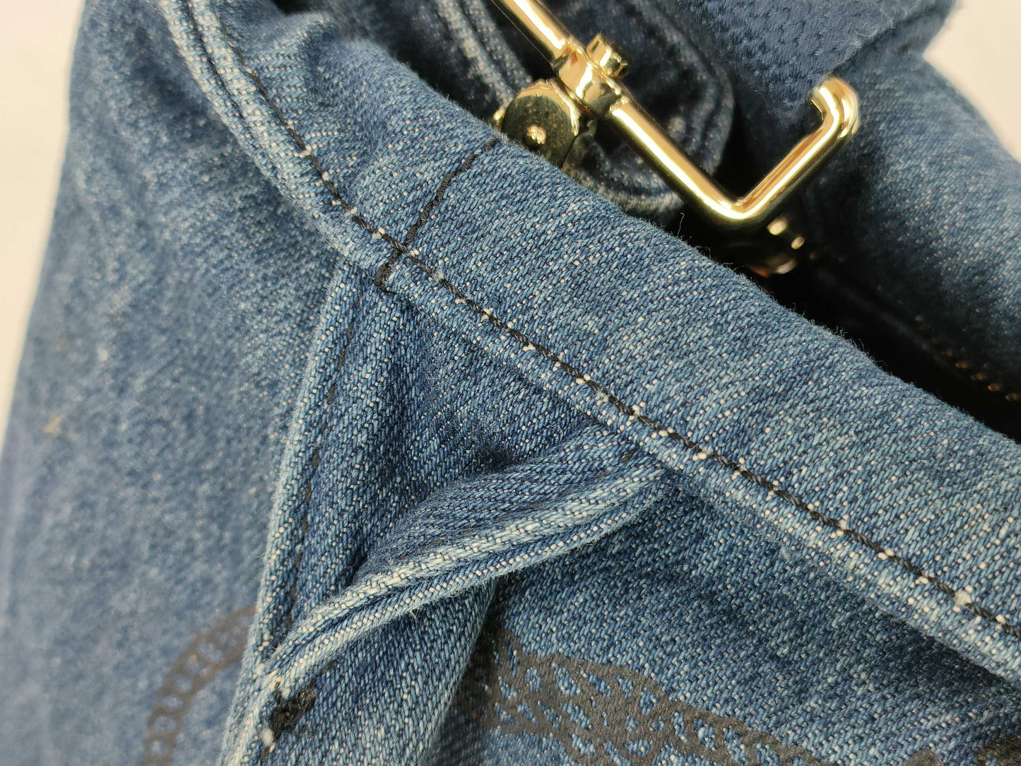 PRADA Prada 2-Way Canapa Denim Handbag