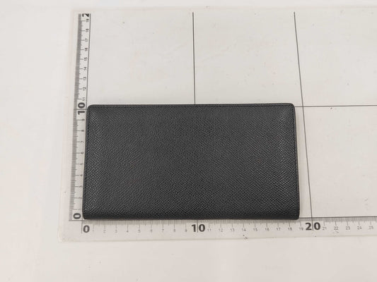BVLGARI Leather Black Logo Embossed Billfold