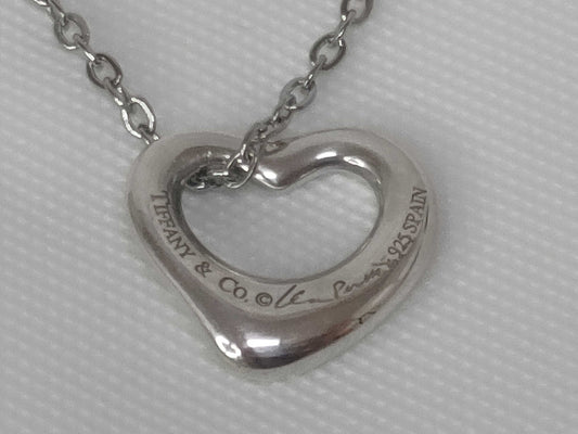 Tiffany & Co. Open Heart Mini Elsa Peretti Necklace in 925 Silver