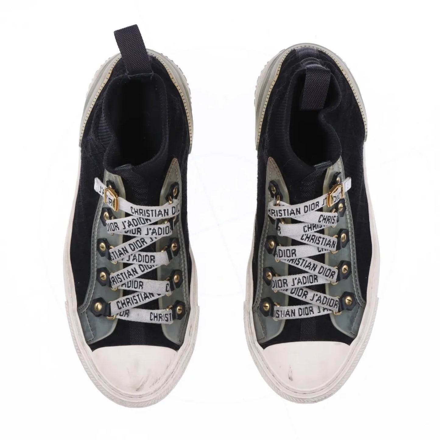 Dior Christian Dior Fabric High-Cut Sneakers Size 35