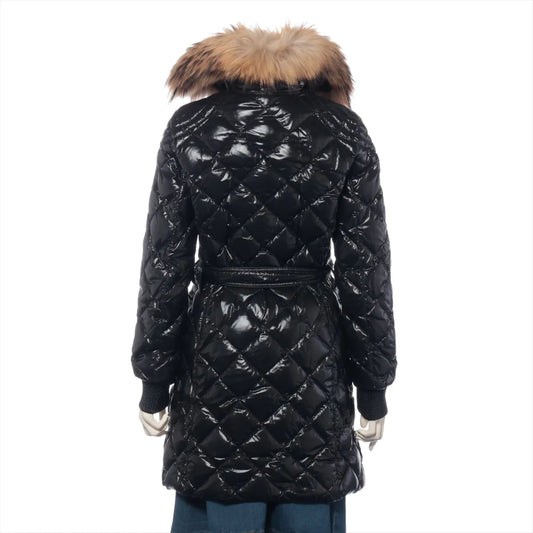 MONCLER Down Coat 0 with Belt and Removable Fur Jacket